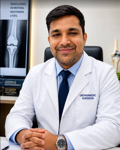 Dr. Pankaj Hingarh, Consultant Orthopaedic & Joint Replacement Surgeon, at the T. Nagar clinic